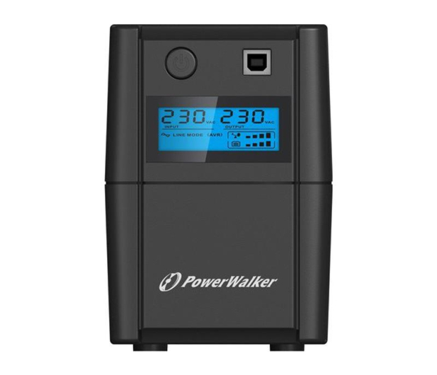 POWERWALKER UPS LINE-INTERACTIVE 850VA 2X 230V PL OUT, RJ11 IN/OUT, USB, LCD VI 850 SE LCD - 208707 - zdjęcie
